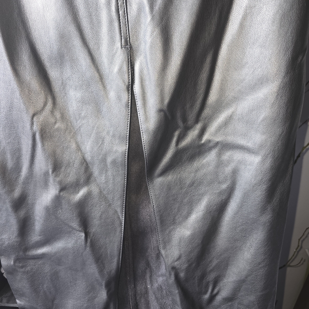 Express Black Leather Skirt